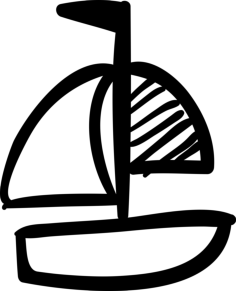 Boat Hand Drawn Toy Sketch Style Svg Vector, Free Vectors File